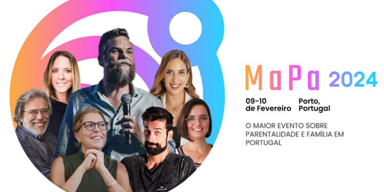 Marcos Piangers, António Raminhos e Mikaela Övén num dos maiores eventos sobre Parentalidade